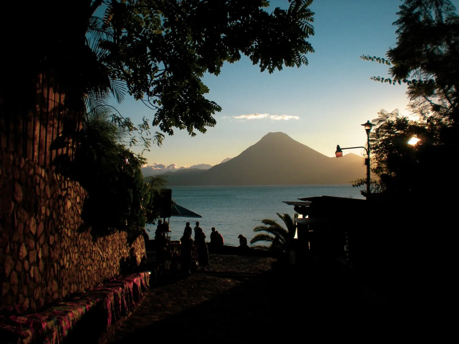 Atardecer en el lago Atitlán